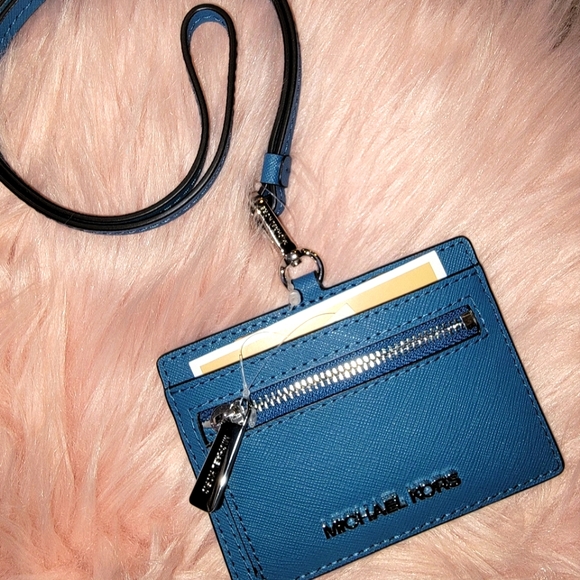Nwt Michael kors card holder teal new - Picture 1 of 3